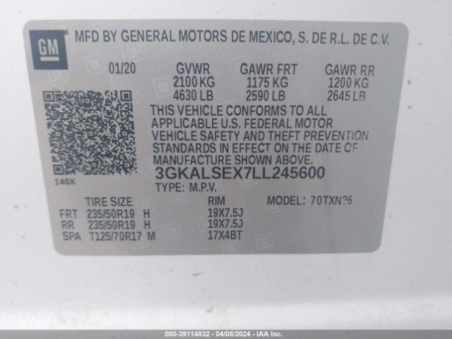 3GKALSEX7LL245600 GMC Terrain Fwd Denali
