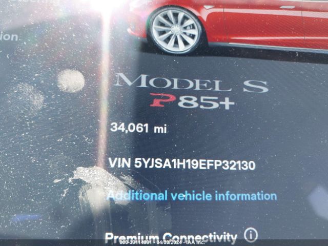5YJSA1H19EFP32130 Tesla Model S P85