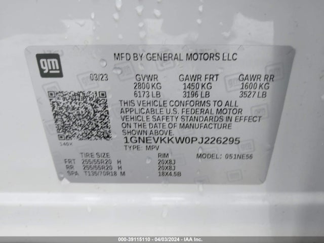Chevrolet Traverse Premier 2023 1GNEVKKW0PJ226295 Image 9