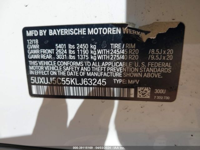 5UXUJ5C55KLJ63245 BMW X4
