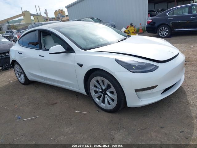 Продажа на аукционе авто 2022 Tesla Model 3 Rear-wheel Drive, vin: 5YJ3E1EA0NF359640, номер лота: 39115373