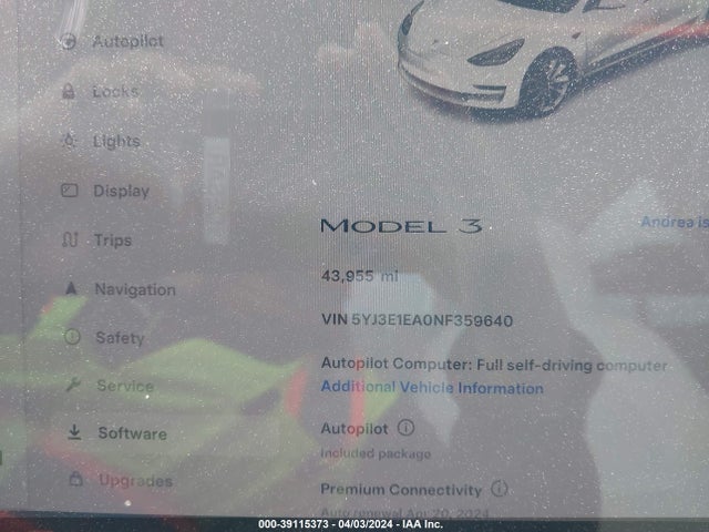 Tesla Model 3 Rear-wheel Drive 2022 5YJ3E1EA0NF359640 Image 7