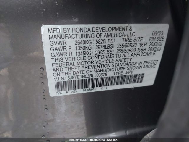 5J8YE1H03RL003678 Acura MDX A-SPEC