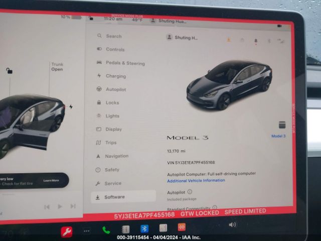 5YJ3E1EA7PF455168 Tesla Model 3 Rear-wheel Drive