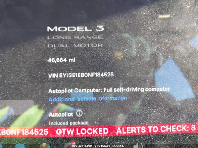 2022 TESLA MODEL 3 5YJ3E1EB0NF184525 Photo 6