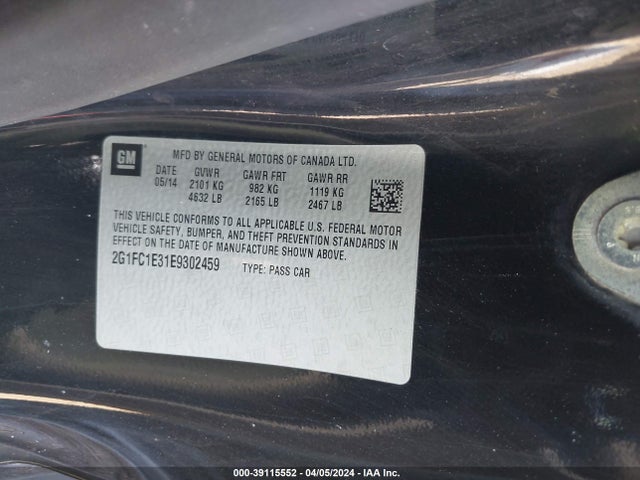Chevrolet Camaro 2lt 2014 2G1FC1E31E9302459 Image 9