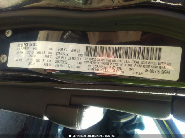 1C4PJMDS3GW119182 Jeep Cherokee Limited