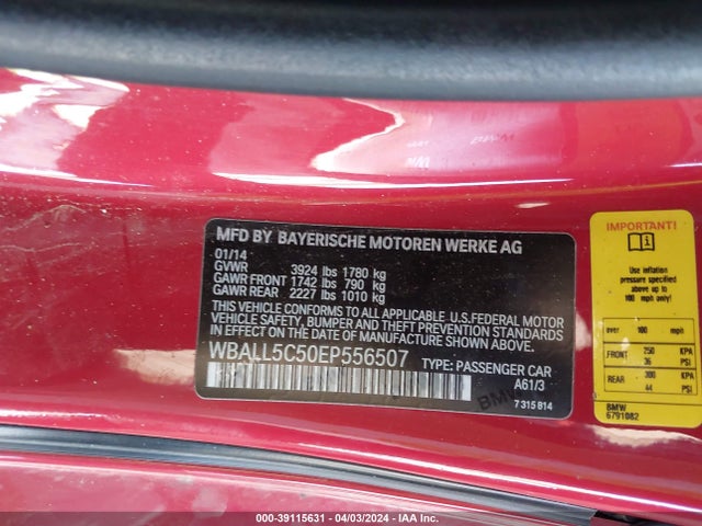BMW Z4 Sdrive28i 2014 WBALL5C50EP556507 Image 9