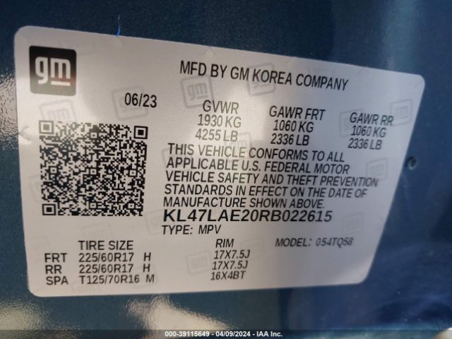KL47LAE20RB022615 Buick Envista Preferred Fwd