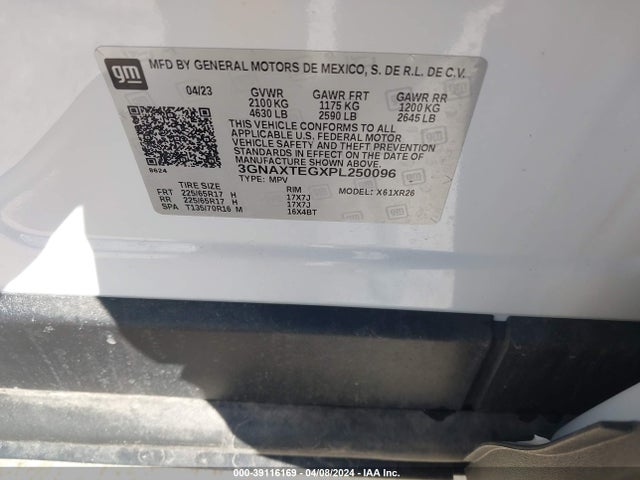 Chevrolet Equinox Awd 2fl 2023 3GNAXTEGXPL250096 Image 9