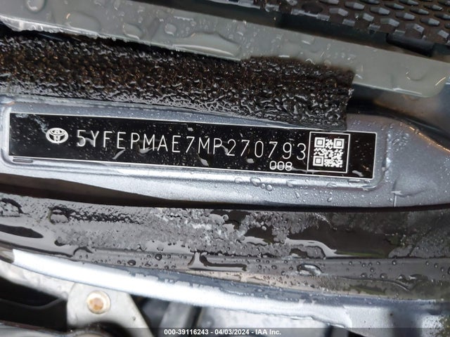 Toyota COROLLA LE 2021 5YFEPMAE7MP270793 Image 9