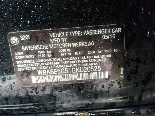 WBA8E5G51GNU20525 BMW 320i Xdrive