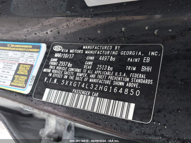 KIA Optima Lx 2017 5XXGT4L32HG164850 Image 9