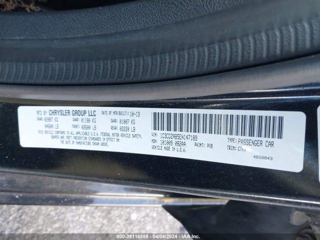 Dodge AVENGER SE 2014 1C3CDZAB5EN147189 Image 9