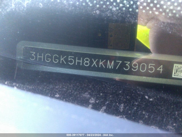 Honda FIT EX 2019 3HGGK5H8XKM739054 Image 9