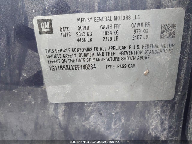 Chevrolet Malibu 1ls 2014 1G11B5SLXEF148334 Image 9