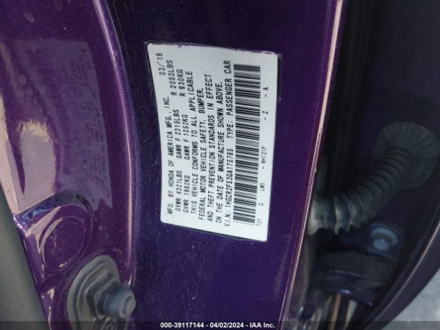 1HGCR2F53GA175785 Honda Accord Sport