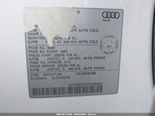 WA1CGCFE7ED006434 Audi Q7