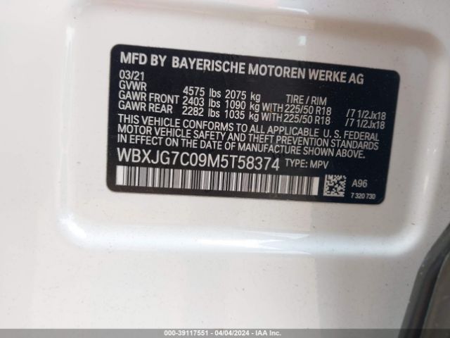 2021 BMW X1 WBXJG7C09M5T58374 Photo 8