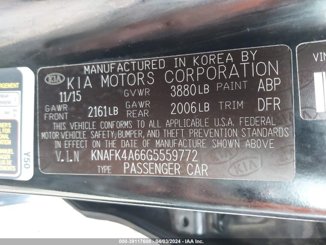 KIA FORTE LX 2016 KNAFK4A66G5559772 Image 9