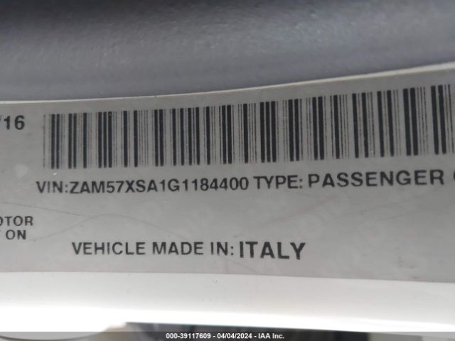 ZAM57XSA1G1184400 Maserati Ghibli