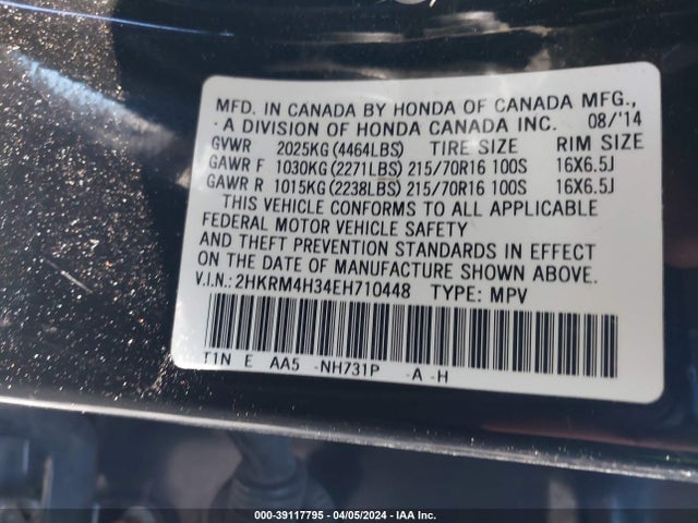 Honda CR-V LX 2014 2HKRM4H34EH710448 Image 9