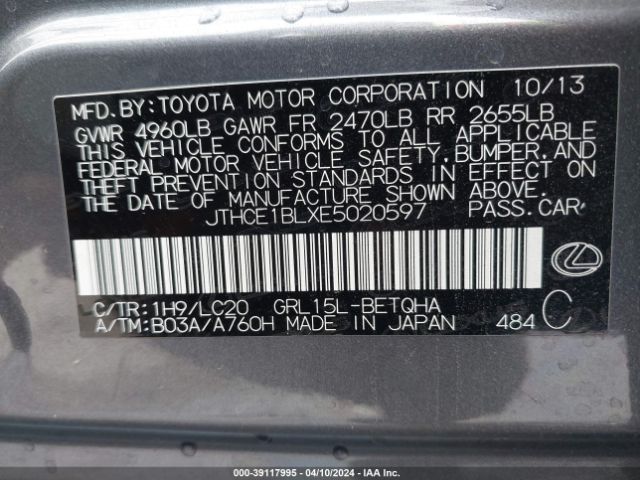 JTHCE1BLXE5020597 Lexus GS 350