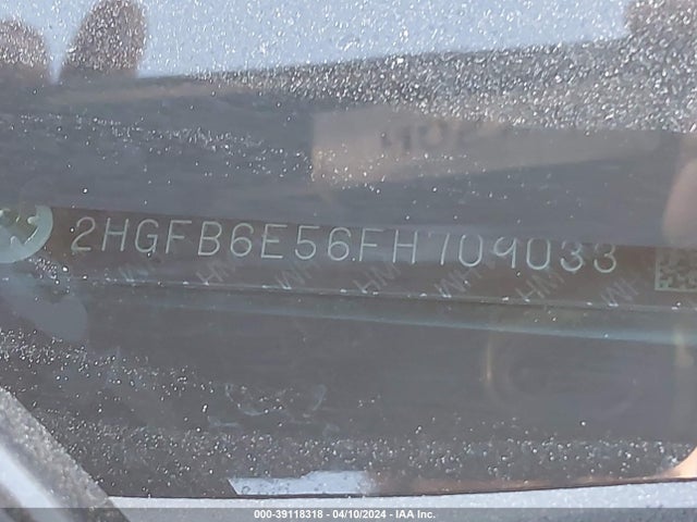 Honda CIVIC SI 2015 2HGFB6E56FH709033 Image 9