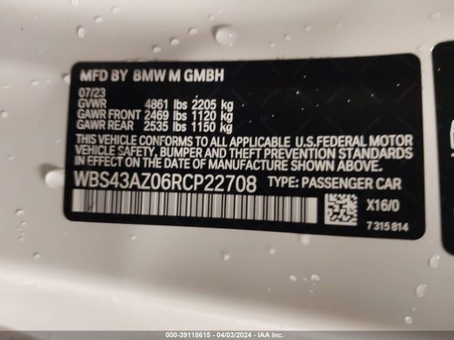 WBS43AZ06RCP22708 BMW M4 Competition Xdrive