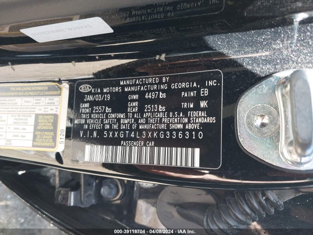 KIA Optima Lx 2019 5XXGT4L3XKG336310 Image 9