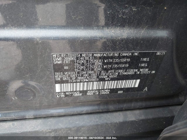 Toyota Rav4 Xle Premium 2021 2T3A1RFV9MW209859 Image 9