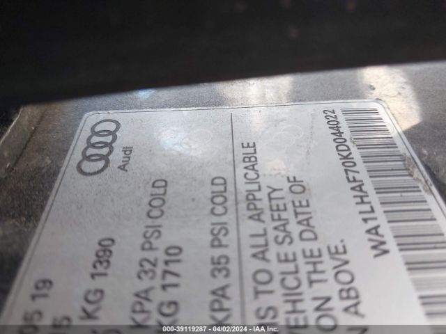 WA1LHAF70KD044022 Audi Q7 45 Premium