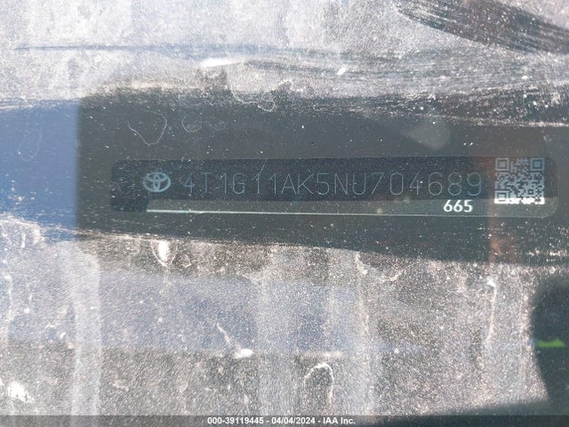 Toyota CAMRY SE 2022 4T1G11AK5NU704689 Image 9
