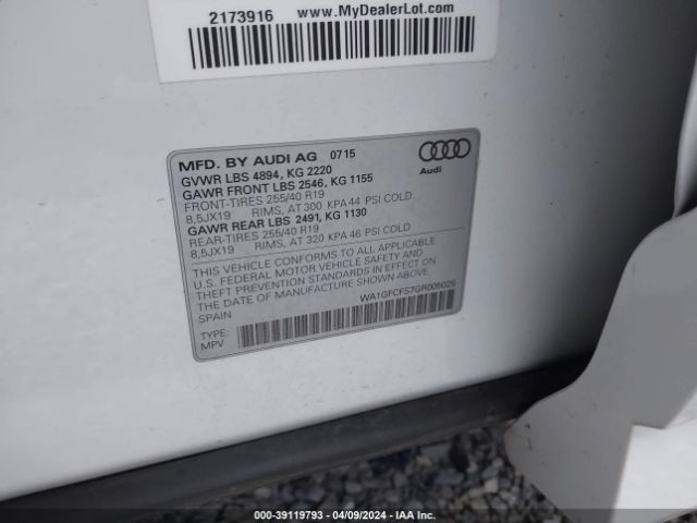 WA1GFCFS7GR005025 Audi Q3 2.0t Premium Plus