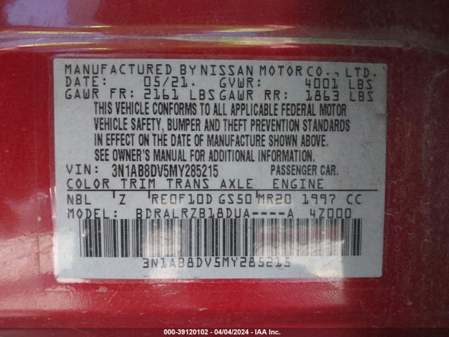 Nissan Sentra Sr Xtronic Cvt 2021 3N1AB8DV5MY285215 Image 9