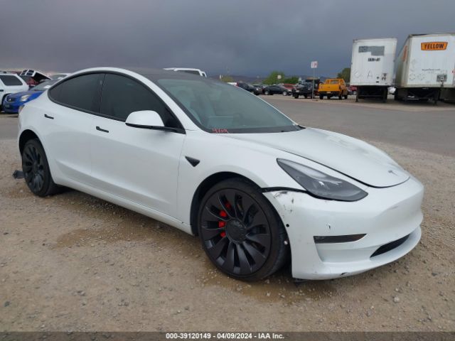 2021 Tesla Model 3 Performance Dual Motor All-wheel Drive მანქანა იყიდება აუქციონზე, vin: 5YJ3E1EC1MF055121, აუქციონის ნომერი: 39120149