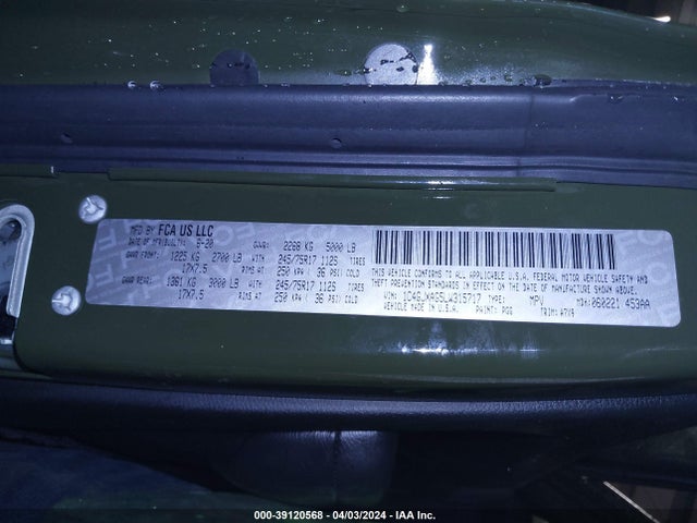 1C4GJXAG5LW315717 Jeep Wrangler Sport S 4x4