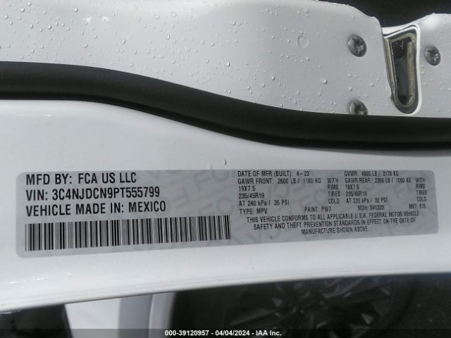 3C4NJDCN9PT555799 Jeep Compass High Altitude 4x4