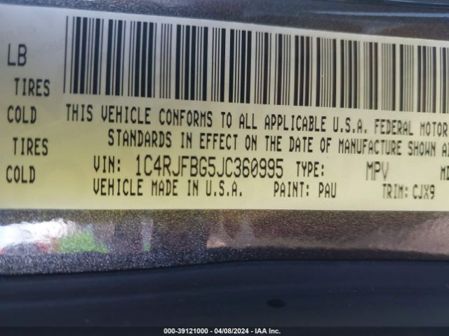 2018 JEEP GRAND CHEROKEE 1C4RJFBG5JC360995 Photo 8