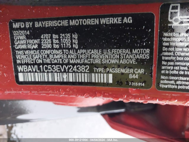 BMW X1 Xdrive28i 2014 WBAVL1C53EVY24382 Image 9