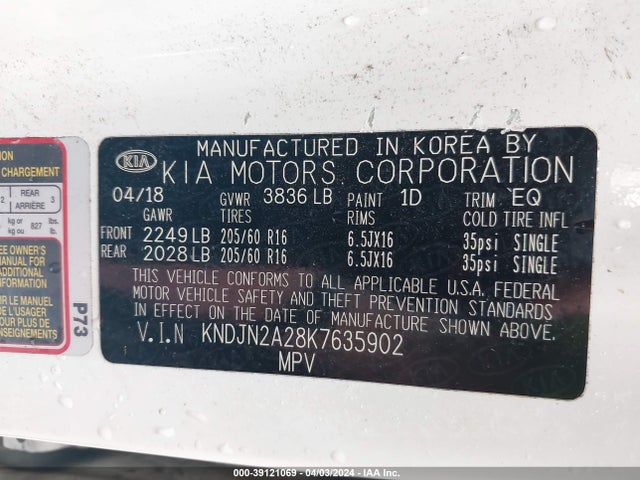 KIA Soul 2019 KNDJN2A28K7635902 Image 9
