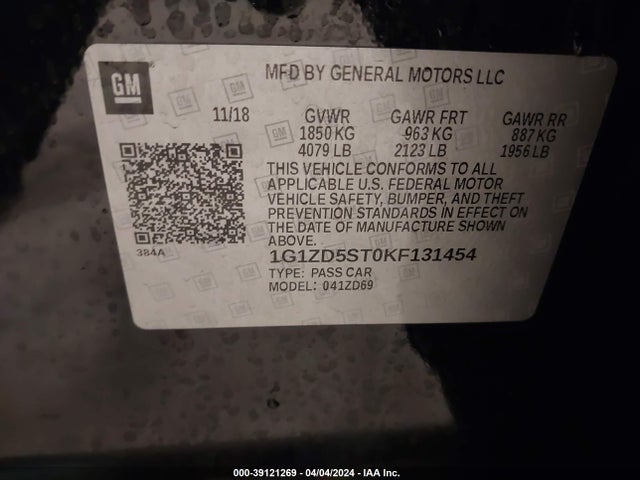 Chevrolet MALIBU LT 2019 1G1ZD5ST0KF131454 Image 9