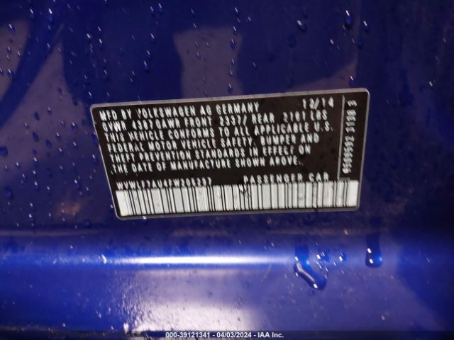 WVWLF7AU4FW205297 Volkswagen Golf R 4-door
