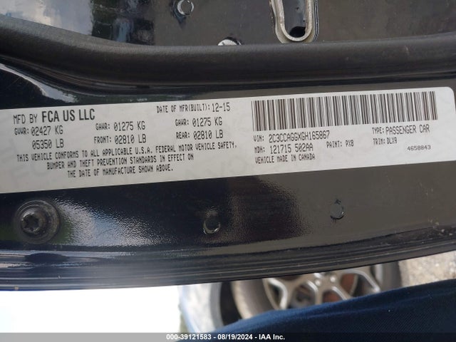 2C3CCAGGXGH165867 Chrysler 300