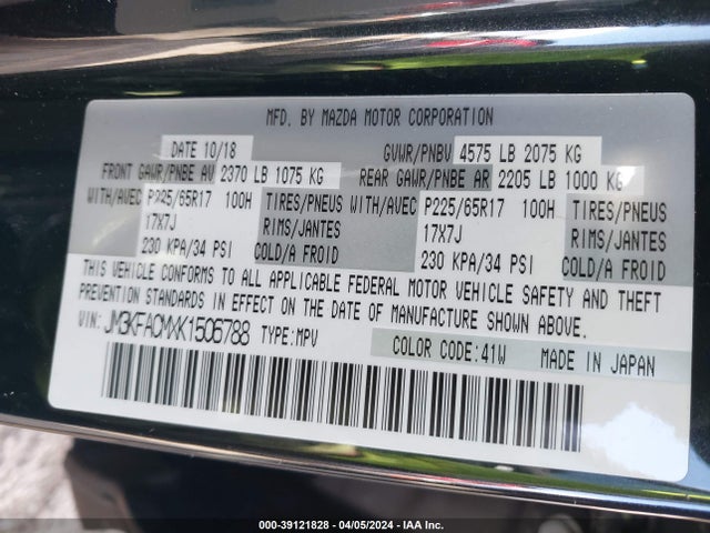 Mazda Cx-5 Touring 2019 JM3KFACMXK1506788 Image 9
