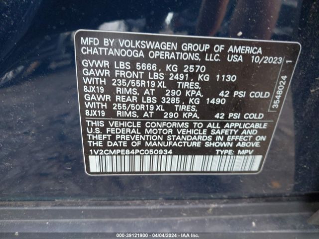 1V2CMPE84PC050934 Volkswagen ID.4 PRO