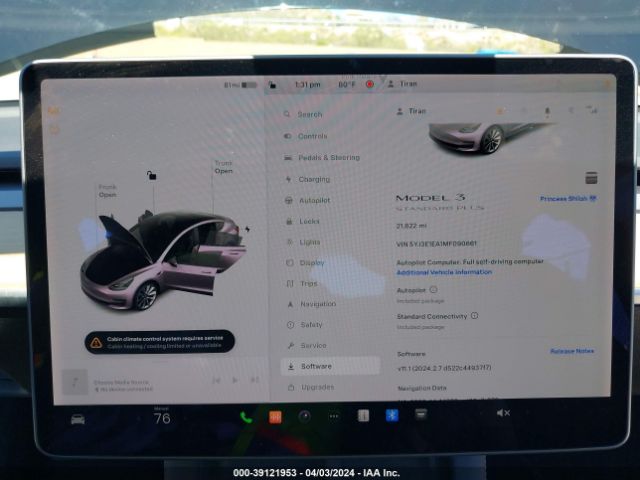 5YJ3E1EA1MF090661 Tesla Model 3 Standard Range Plus Rear-wheel Drive