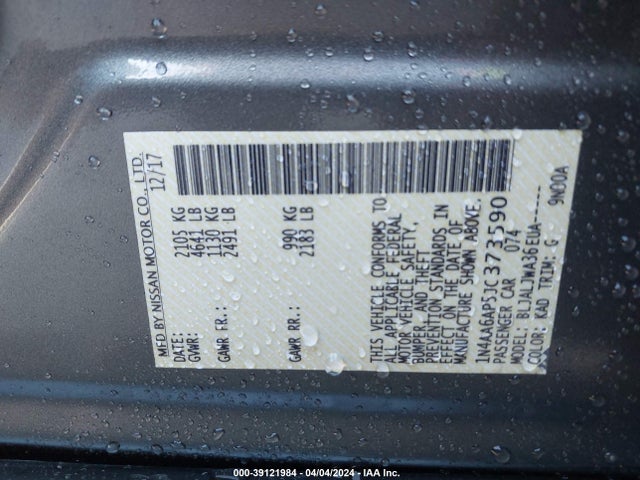 Nissan Maxima 3.5 Sv 2018 1N4AA6AP5JC373590 Image 9