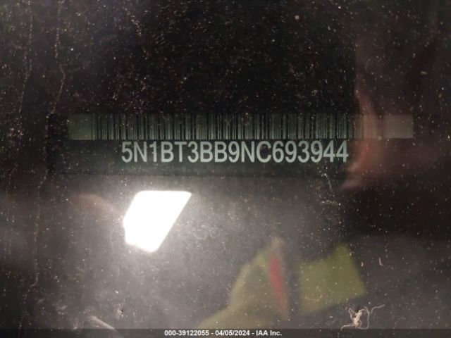 5N1BT3BB9NC693944 Nissan Rogue Sv Intelligent Awd