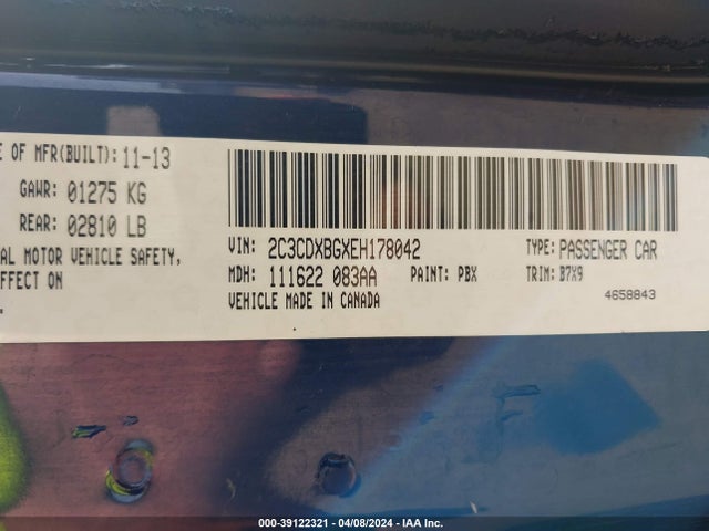 Dodge Charger Se 2014 2C3CDXBGXEH178042 Image 9